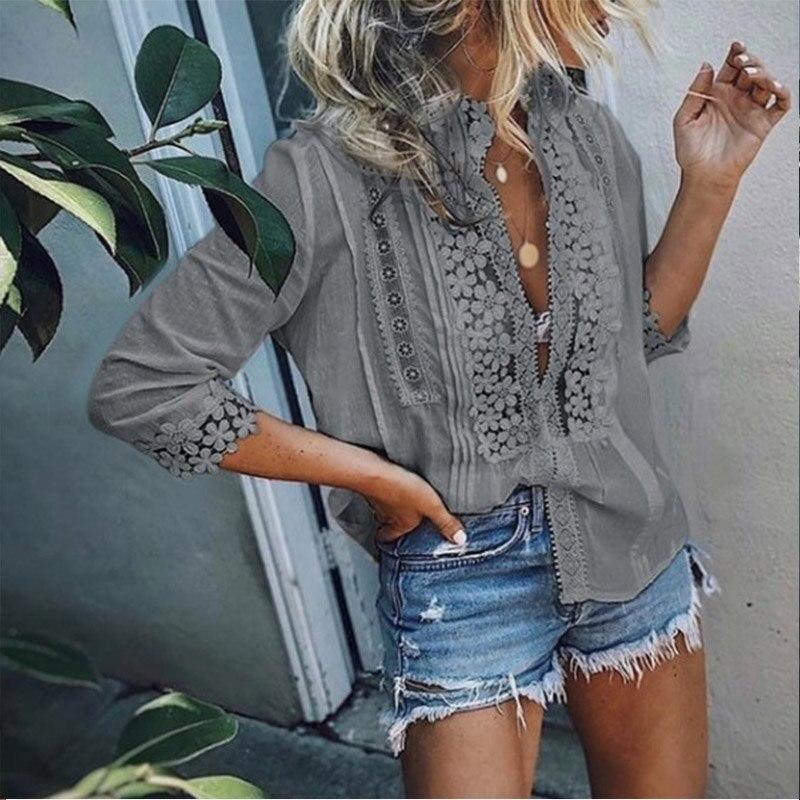 Blusa Renda Cinza / P 201303101