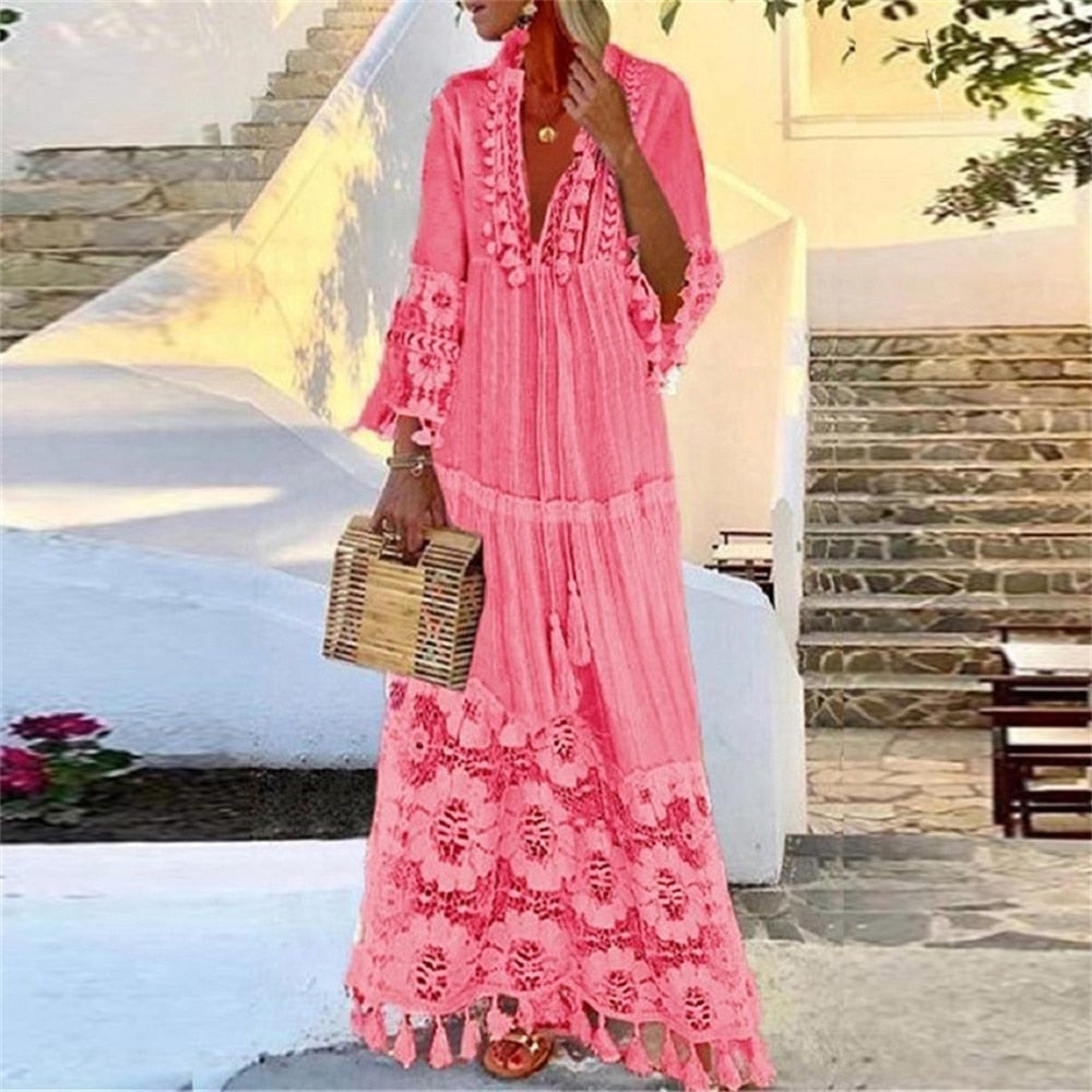 Vestido Esquinca Rosa / P