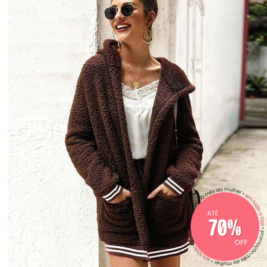 Casaco Fleece Marrom / P 200001911
