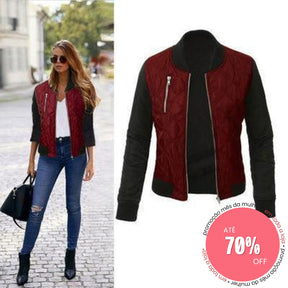Jaqueta Stitching Vermelho / P 200000801