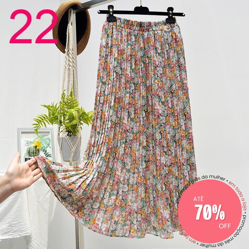 Saia Plissada 22 / Único (Descrição) 349