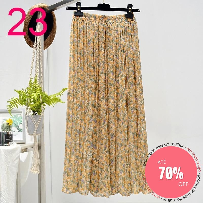 Saia Plissada 23 / Único (Descrição) 349